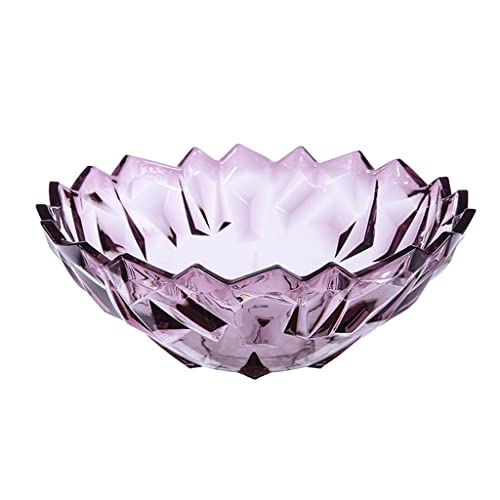 Frutero, Bandeja De Frutas Plásticas Sala De Estar Moderna Casa Transparente Transparente Bandeja De Frutas De Plástico Simple Plástico Grande Cuenca(Color:Púrpura) Cover