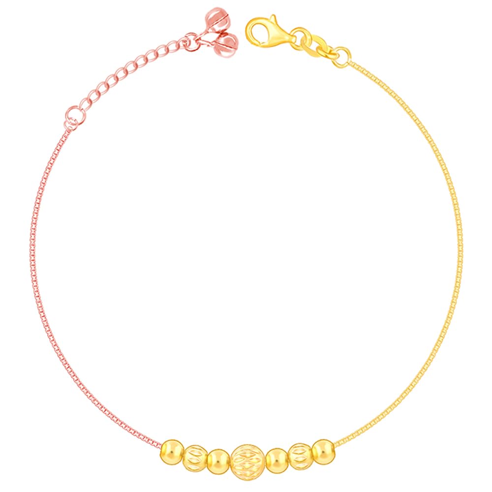 925 silver Rose Gold And Golden Classic Beaded Anklets| Gifts for Women and Girls | With Certificate of Authenticity and 925 Stamp | 6 Months Warranty*-image-22