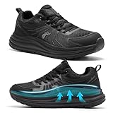 Women's Orthopedic Sport Shoes: Comfortable Plantar Fasciitis Orthotic Arch Support Neuropathy Bunions Recovery, Outdoor Stylish Travel Cycling Bowling Walking Shoes Black Size 8.5