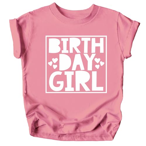 Olive Loves Apple Birthday Girl Square with Hearts Birthday T-Shirts and Raglans for Any Age Birthday4