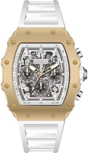 Invicta Racing Men 43.2mm Acrylic Gold Silver dial MG53 Quartz