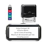 Personalised Custom Made Self-Inking Business Company Address Rubber Ink Stamp - 48mm x 18mm (Up to 5 Lines)