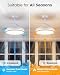 Imagen de VOLISUN Ventilador de Techo con Luz aspas Retráctiles