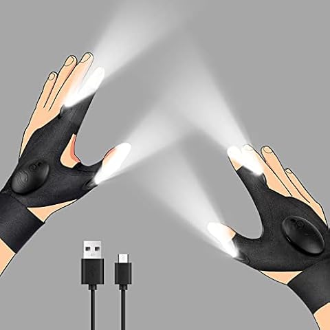 Humpun LED Fishing Gloves with Light Cover