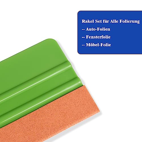 Zanch Vinylfolie Rakel Set-Folierungs-Werkzeug-Set für Möbel- und Autofolien mit Präzisionsmesser und Folienrakel