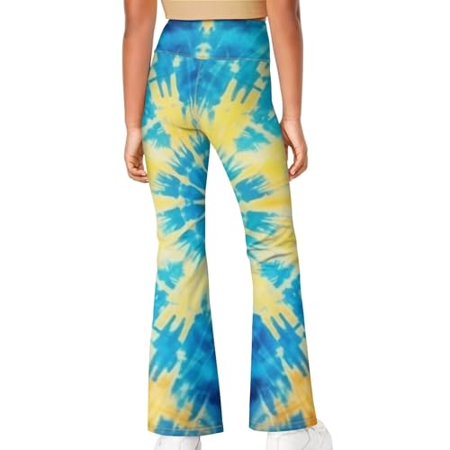 Kids Cute Print Summer Athletic Soft Outfits Yoga Pants for Girls Bell Bottom Flare Leggings High Waist Trouser4