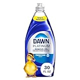 Dawn Platinum Dish Soap Fresh Rain Scent Liquid Dishwashing Detergent, Powerful Dawn Dish Soap for Tough Grease Removal, 30 oz