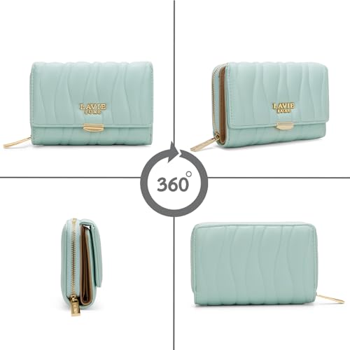 Image of Lavie Luxe Women's Lucie Emboss Medium Trifold Wallet | Gift for Women
