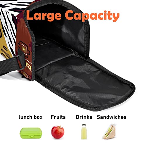 Bolsa de almuerzo Tribe con diseño sofisticado de piel de animal acabado resistente 3