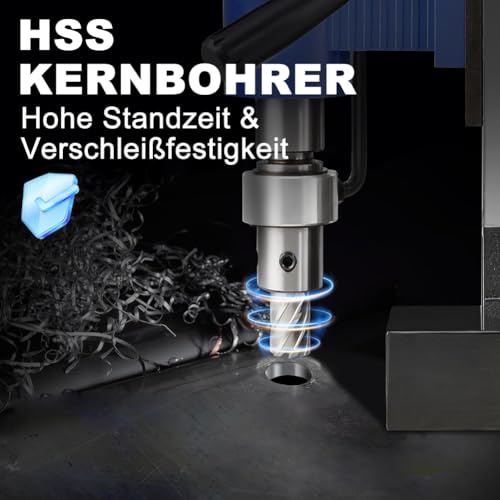 BALUGAEA Kernbohrer HSS, 12 mm Schneiddurchmesser, 19 mm Weldonschaft, 35 mm Schnitttiefe, Kernbohrer für Magnetbohrmaschinen, Zubehör für Magnetbohrmaschinen, Metallbearbeitungswerkzeuge