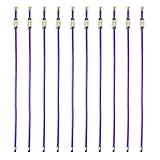 Millennial Essentials 20pack Colored Nylon Coated Stainless Steel Wire Keychains 2mm 6.3 Inches Aircraft Cable Key Ring Loops for Hanging Luggage Tags or ID Tags (Purple 20 Pack)