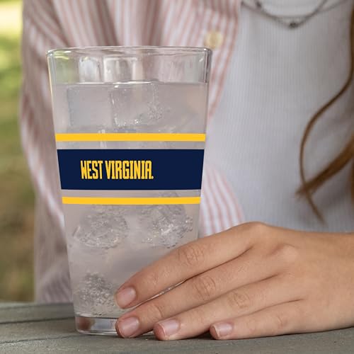 Image of Logo Brands NCAA 16 oz Pint Glass - Durable Glass With Bold Team Color- Chip-Resistant Rim Drinkware For Fans, Tailgates, Home Bars & Everyday Use