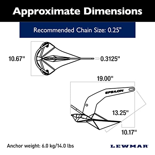 Image of Lewmar Stainless Steel Epsilon Anchor for Power and Sailboats