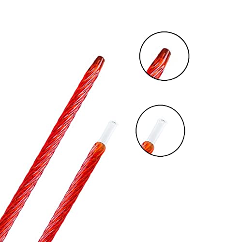 RMAN Shisha Mundstück Glas Glasmundstück 38cm aus Mundgeblasenen Kristallglas Wasserpfeife Zubehör für alle Schläuche (Rot)