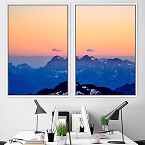 signwin 2 Piece Framed Canvas Wall Art Sunset...