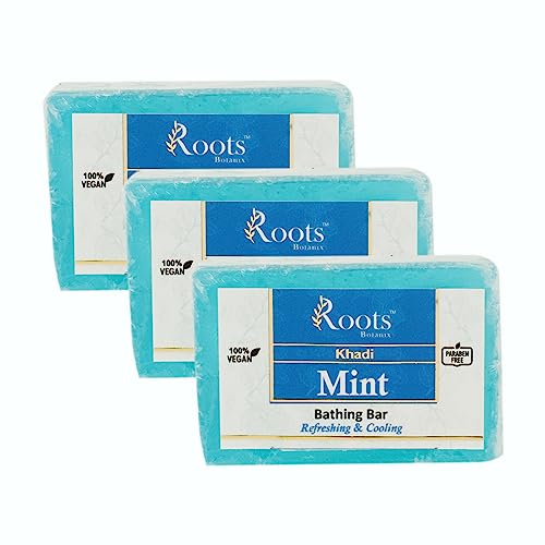 Image of Herbal Mint Soap| Herbal soap and antiseptic properties|Keeps skin cool and refreshed| Suitable for all skin type| Pack of 3 (125gm *3)