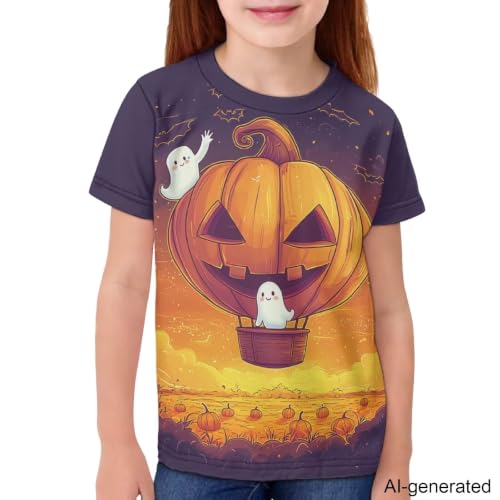 Image of Novelty 3D Graphic T Shirts for Kids Crew Neck Funny Animal Print Short Sleeve Girls Tshirts 3-16 Years