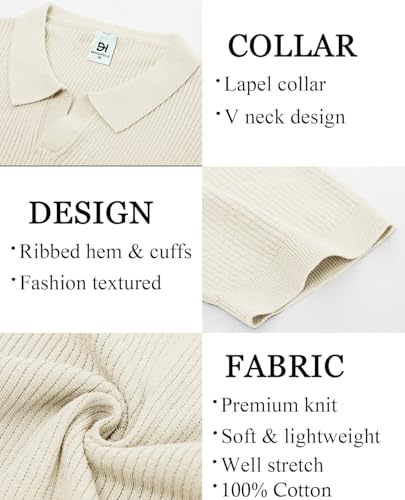 Image of DENIMHOLIC Cotton Knitted Polo T Shirt for Man | Ribbed Textured Knit Polo Mens Tshirts | Collar T Shirts for Men