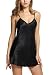 Avidlove Women's Pajamas Satin Nightgown Sexy Mini Slip Sleepwear Black S