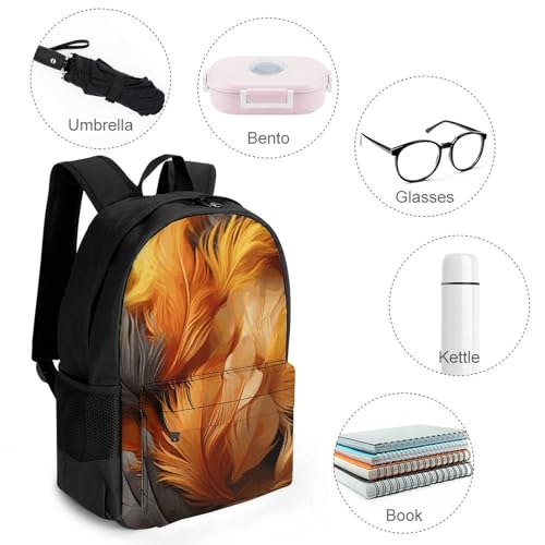 Mochila Deportiva Ligera para Hombre y Mujer Naranja y Oro miniatura 4