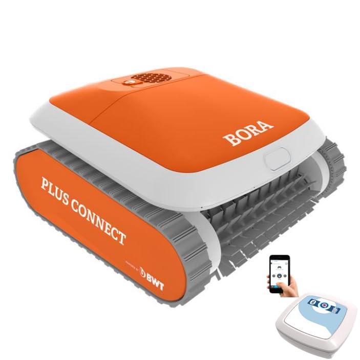Suinga Robot Cleaner Piscina 3 Motori Bora Plus | Aspirazione 15 m3/h | Telecomando tramite App | Pulizia sfondo e parete della piscina