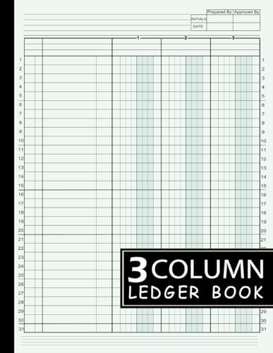 3 Column Ledger Book: Large Simple Three Column for Bookkeeping and Accounting | Log Book for Small Business and Personal Finance: Account Journal / Large Multipurpose Log Book