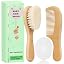White Cradle Cap Brush+hair Brush+wood Comb