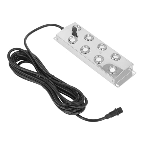 Hyuduo Nebulizador Ultrasónico 8 Cabezales IP67 a Prueba de Agua 304 Generador de Niebla Silencioso de Acero Inoxidable con Cable de 5 M para Conservación de Vegetales Paisaje Atmósfera