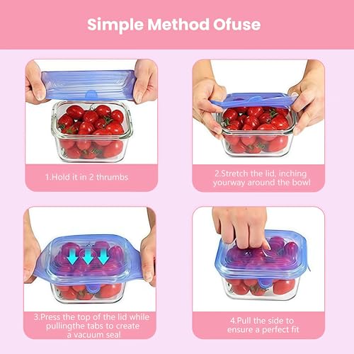 Couvercle en silicone extensible pour préserver la fraîcheur de vos bols et boîtes de restes