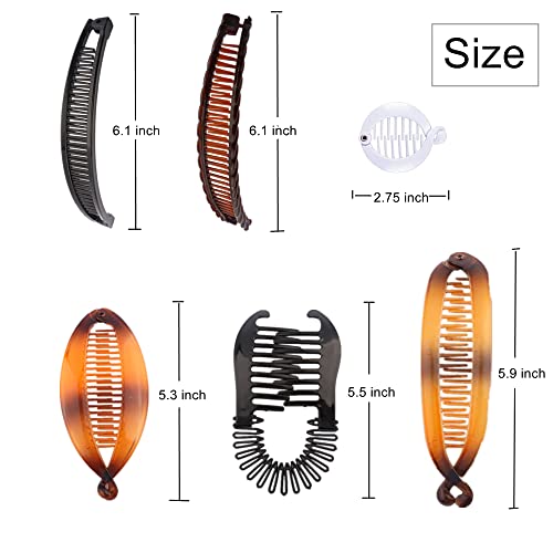 18 Pieces Banana Hair Clips Classic Hair Comb Banana Clips Ponytail Hair Holder For Women Girls, 6 Styles #TOP2