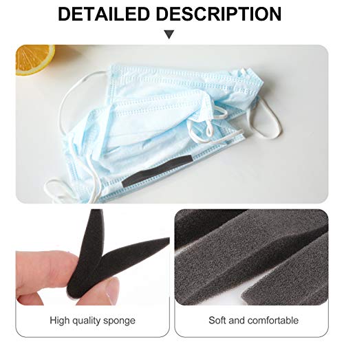 EXCEART 50Pcs Almofada de Tiras da Ponte Do Nariz Almofada de Silicone da Almofada da Ponte Do Nariz