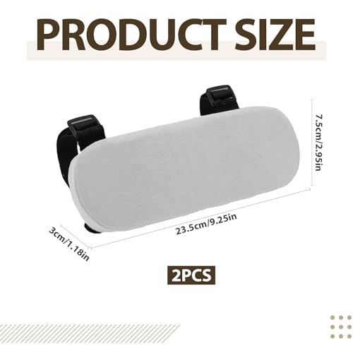 2 sztuki podkładek pod nadgarstki do fotela biurkowego, wygodne, tkaninowe, maszynowo myte, efektywne łagodzenie bólu, 25x7,5x3 cm, pianka Memory, Ergonomiczne podkładki pod nadgarstki do fotela