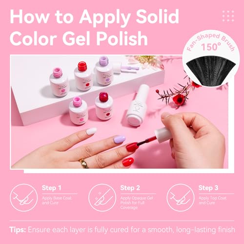 Set de esmaltes en gel Makartt 6 colores rosa 8ML miniatura 6