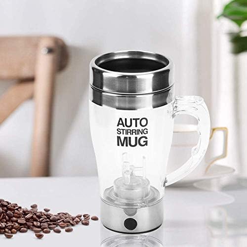 Wifehelper Electric Stirring Mug, 350ml Automatic Electic Coffee Milk Mixing Cup Self-Stirring Mug Drinking Cup, Best for Morning, Travelling, Home, Office