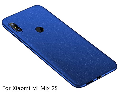 Baanuse Xiaomi Mi Mix 2S Funda, [Ultra Slim Soft TPU] [Sand Scrub Non-Slip] [Shockproof Armor] Carcasa para Xiaomi Mi Mix 2S Azul