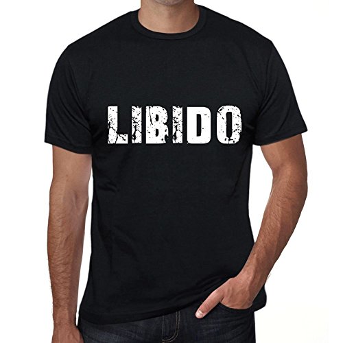 Homme Tee-Shirt Libido T-Shirt Vintage Noir Profond S