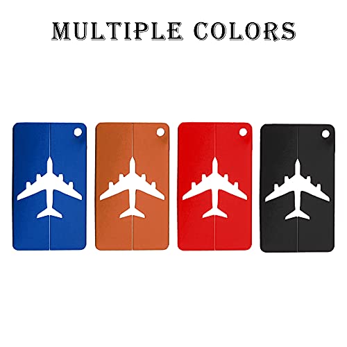Flowden 6 Pieces Luggage Tags Business Card Holder Aluminium Metal Travel Id Bag Tag For Travel Luggage Baggage Identifier (Gold) #TOP3