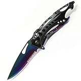 G8DS Rainbow Klappmesser Flaschenöffner Federunterstützt