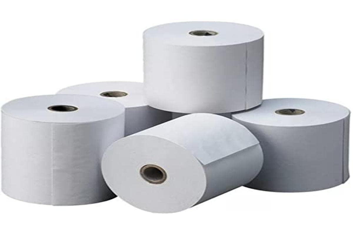 Raylu Paper - 8 Rolls Premium Thermal Paper 80 x 80 x 12 mm for POS, Adders, Thermal Printers, Cash Registers, Mandrel: 12 mm, White, Bisphenol Free (8 Rolls 80 x 80 x 12 mm)