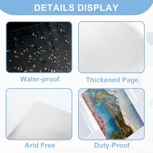 JJRING 12x16 Art Portfolio Folder with Clear Sheet Protectors, 2Pack 60-Pocket Portfolio Binder for Diamond Paintings, Presentation Book for Artwork and Document Organizer, White - Thumbnail 3