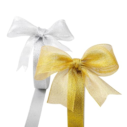 リボン ゴールド シルバー 2巻入 幅15mm×22M巻 バレンタインギフトラッピング
