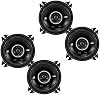 KICKER DSC40 bocinas coaxiales de 4 pulgadas (100mm), 4 ohmios, paquete 2
