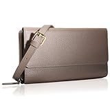 [BLUE SINCERE] 財布付き スマホショルダー ハンドバッグ レディース ポーチ 本革 撥水 大きめ 横型 軽量 サコッシュ バック ショルダー 3way / MP2 (エトープ)