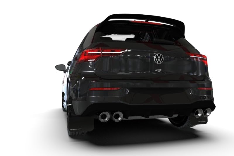 Image of FASTMODZ Rally Armor MF80-UR-BLK /BL FITS: 2022 MK8 Volkswagen Golf GTI /R Black UR Mud Flap w /Blue Logo