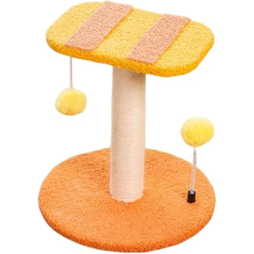 Geyaziu キャットタワー ミニ 猫タワー 小型 キャットタワー 低い キャットタワー コンパクト 猫タワー 低い 小さめ 据え置き 人気 爪とぎポール 猫 爪研ぎ天然麻紐 麻紐 猫のおもちゃ コンパクト 省スペース 頑丈 安全 猫ハウス (A)