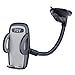 Car Mount Holder Universal Flexible 360 Rotating Windshield Car Phone Mount Holder for All 3.5”-7” Smartphone - iPhone 7 7Plus Galaxy S8Plus S7Edge and GPS Device - Gray