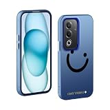 TAUYN Custodia per Oppo A80 5G, Indietro Faccia Sorridente Modello Desingn Cover, PC Antiurto Ultra Sottile Custodia, Blu