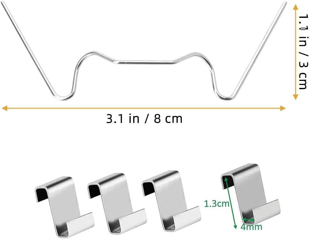 Kisangel 50 Sets Stainless Steel Greenhouse Glass Pane Fixing Clips W and Z Type Clips for Secure and Stable Greenhouse Panel Installation