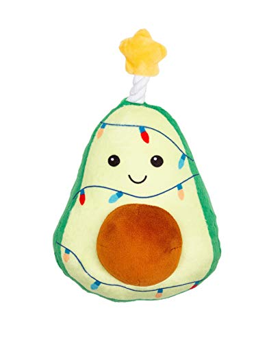 Pearhead Holiday Avocado Plush Dog Toy, Christmas Pet Toy, Novelty