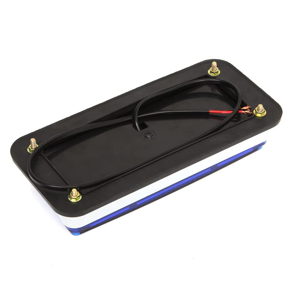 BATLAM LED Luce Stroboscopica di Emergenza Ambulanza Polizia Luce Lampeggiante Rosso Blu Lampada di Segnalazione 12V 24V per Auto,Blu